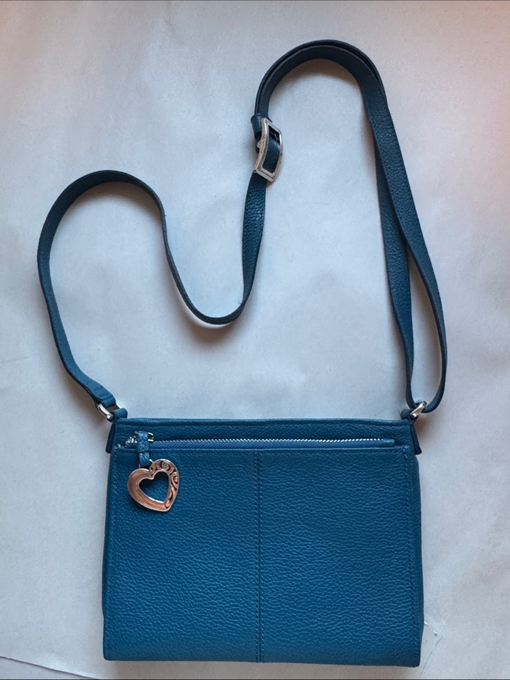 Brighton Barbados City Organizer Crossbody Shoulder Bag Purse No Tassle Teal